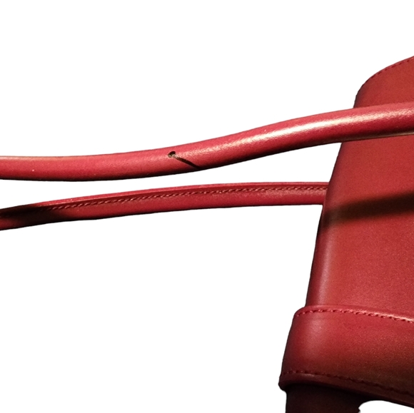 FURLA Made in Italy/Dark Burgundy Large Patent Leather Shoulder Bag Tote - Picture 6 of 12